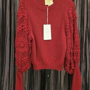 NWT Stella Pardo Paris Sweater. Red. Size M.